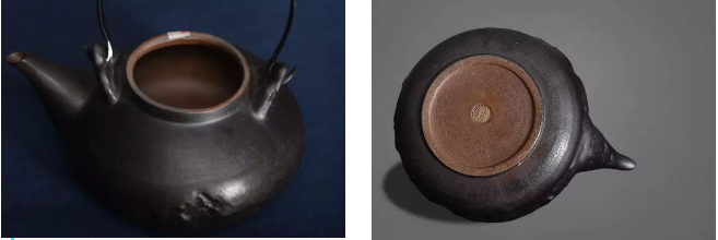 粗瓷茶具-大宋定窯黃山提梁壺局部細節(jié)