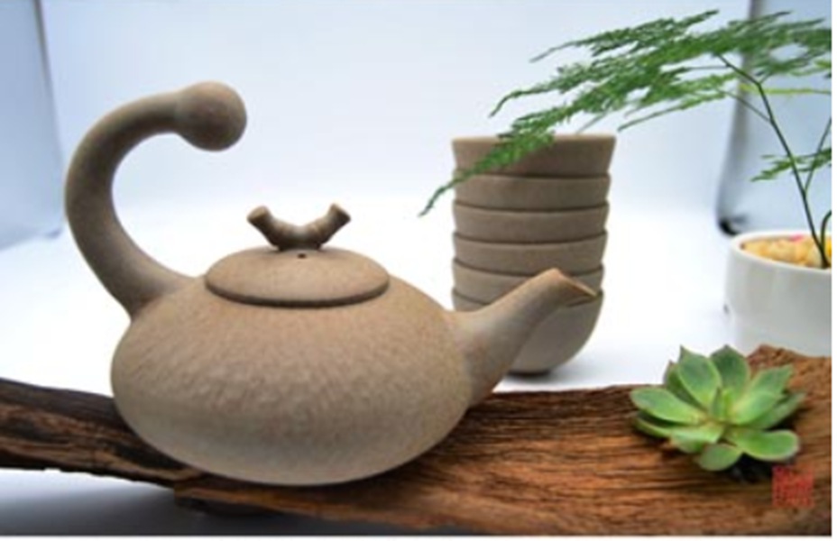 定瓷茶器：原礦粗瓷一枝獨(dú)秀套裝，精美跳刀紋裝飾，更顯與眾不同